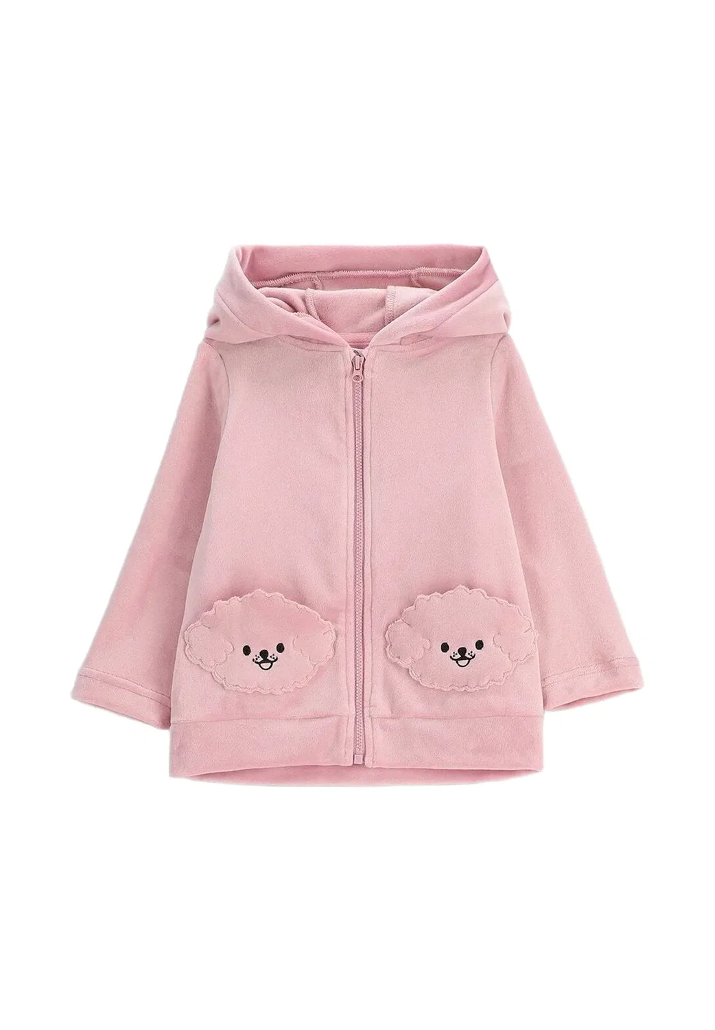 Bluza rozpinana welurowa (f-zc5132401hgn-033-062) - толстовка на молнии Coccodrillo, Hellrosa