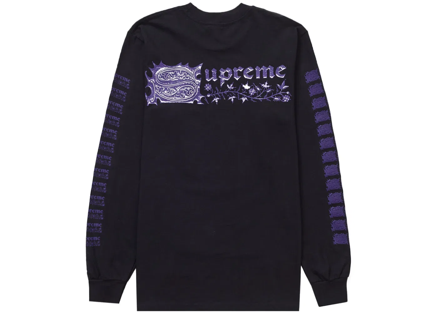 Мужская футболка с длинным рукавом с принтом Supreme Saint Sebastian Tee, Black — фото 2