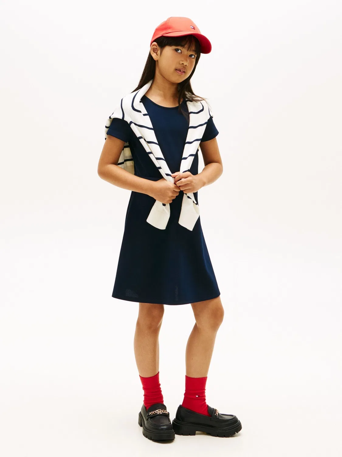 Платье-трапеция Essential Short Sleeve Skater Tommy Hilfiger, синий