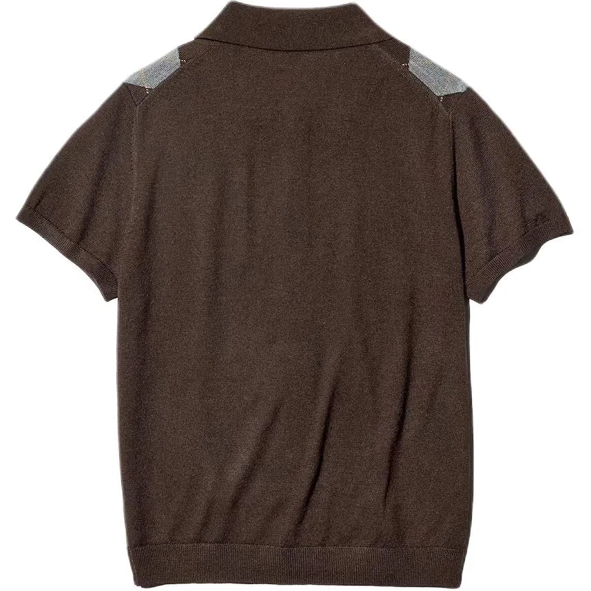 Женский свитер с отложным воротником UNIQLO, Dark Brown — фото 3