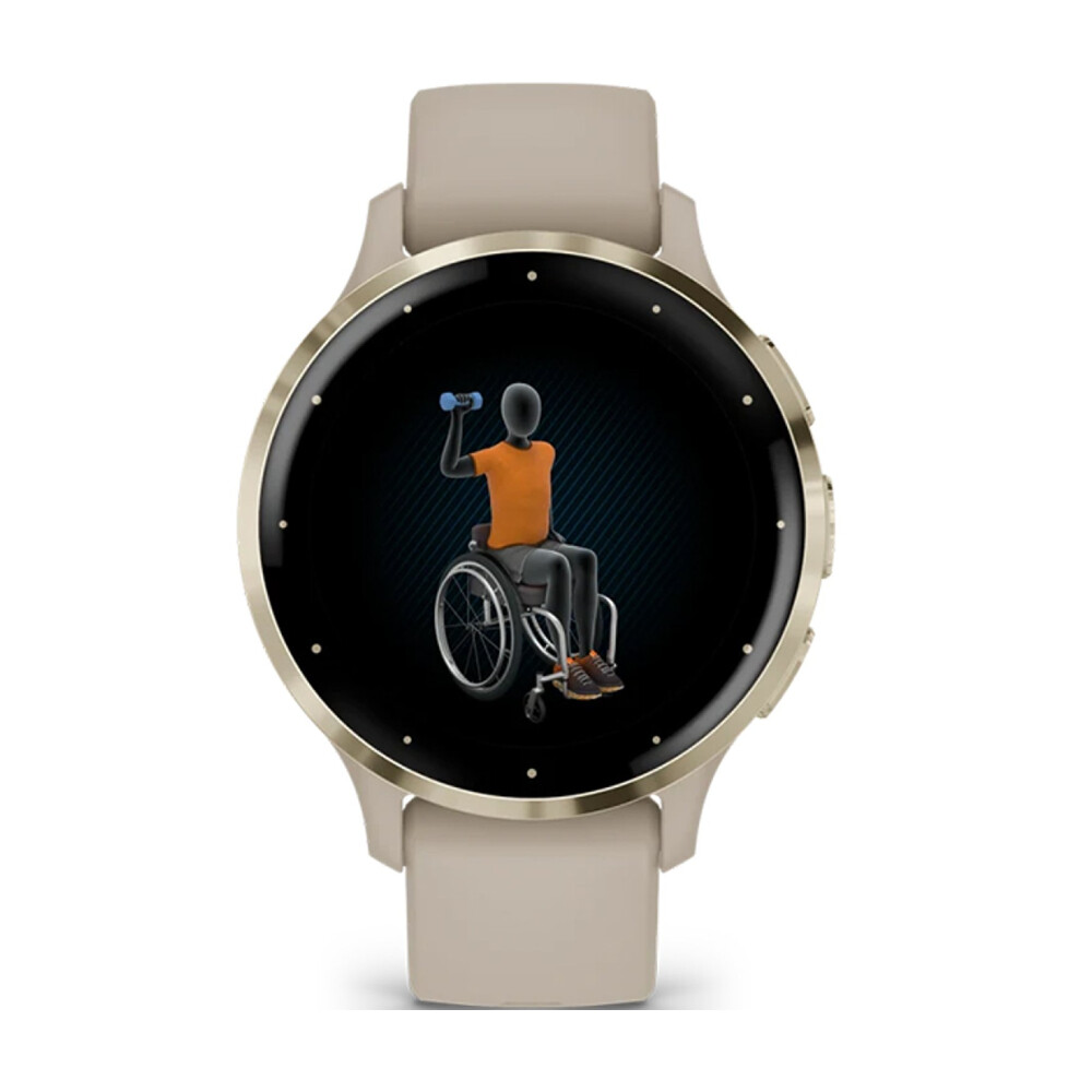Умные часы Garmin Venu 3S, 1.2", Wi-Fi, золотой/кремовый — фото 2