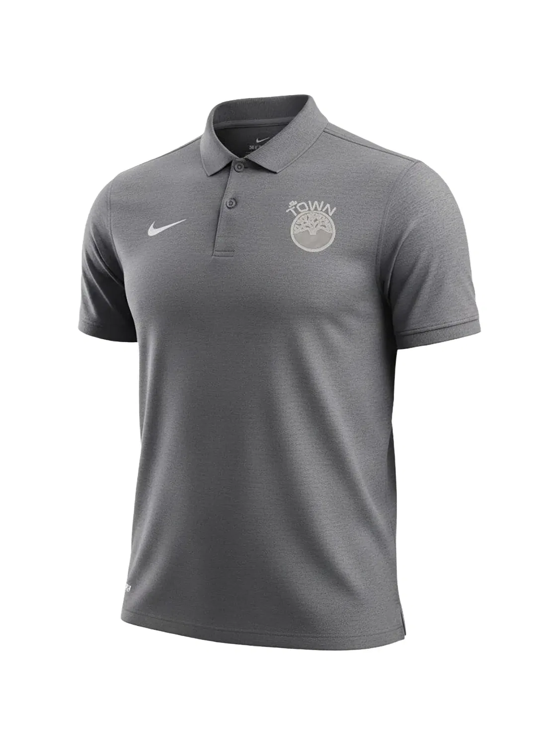 Рубашка поло Golden State Warriors The Town Dry из коллаборации с NBA Nike, серый