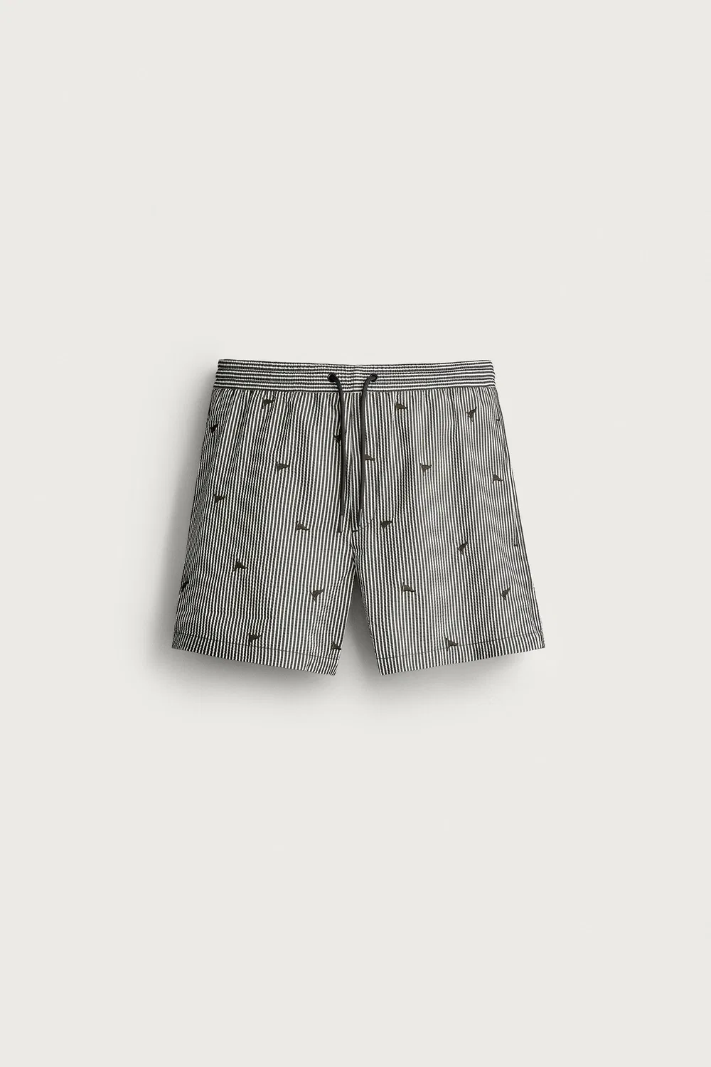 Купальники из вышитой ткани сирсакер ZARA, Black