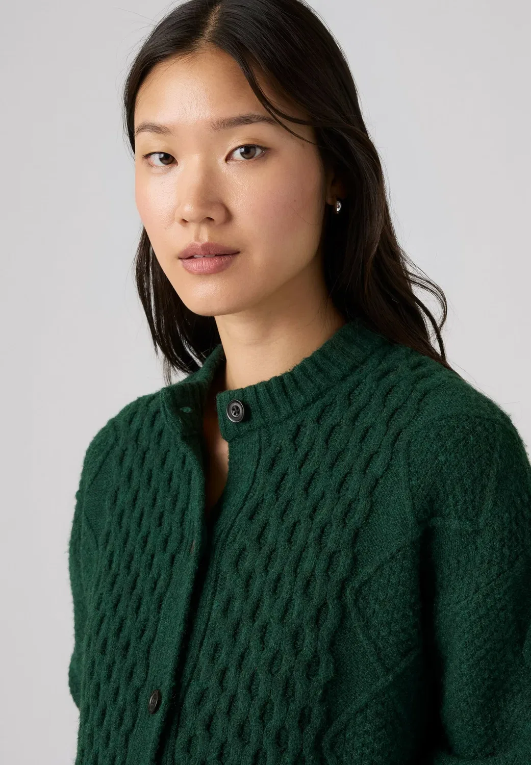 Кардиган Charlotte с круглым вырезом и вышитыми принтами - кардиган Levi'S, Emboldened - Greens - — фото 3