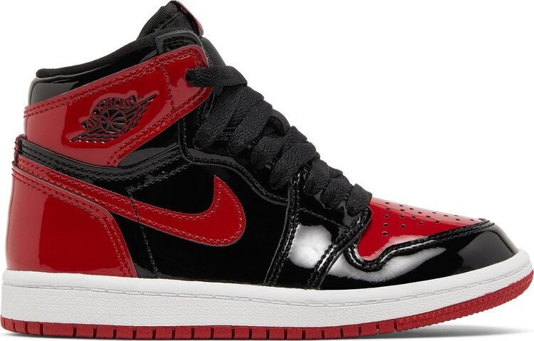 

Кроссовки Air Jordan 1 Retro High OG PS Patent Bred, красный