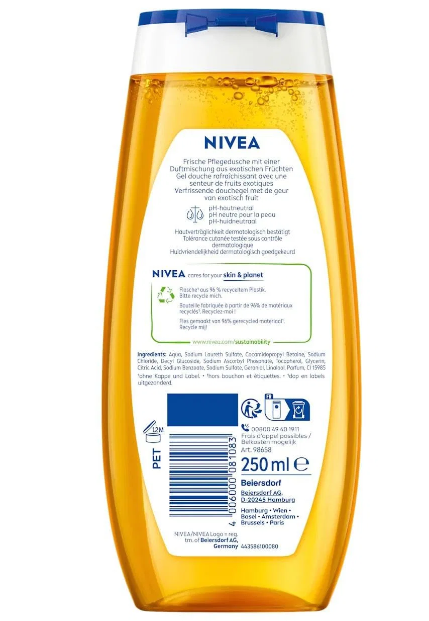 Гель для душа Nivea Exotic Feeling, Экзотические фрукты, 6x250 мл — фото 2