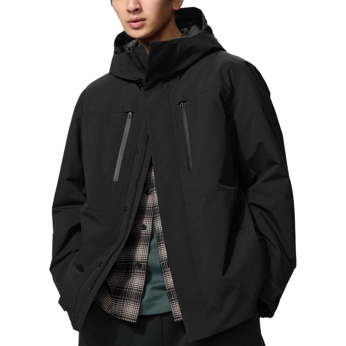 Детский пуховик с капюшоном Unisex Black UNIQLO, Black