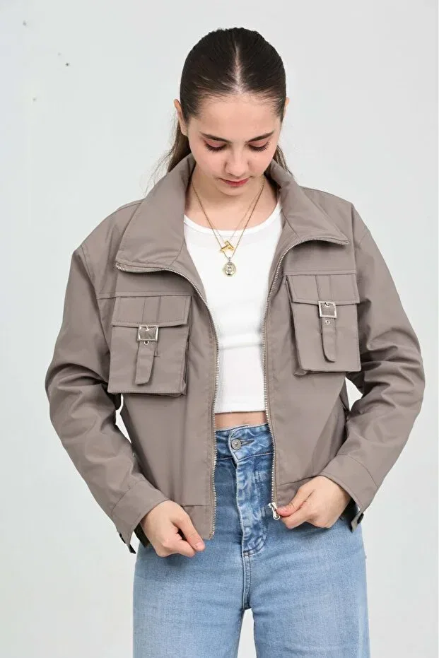 Детская куртка для девочек с длинным рукавом Asortix, Beige — фото 2