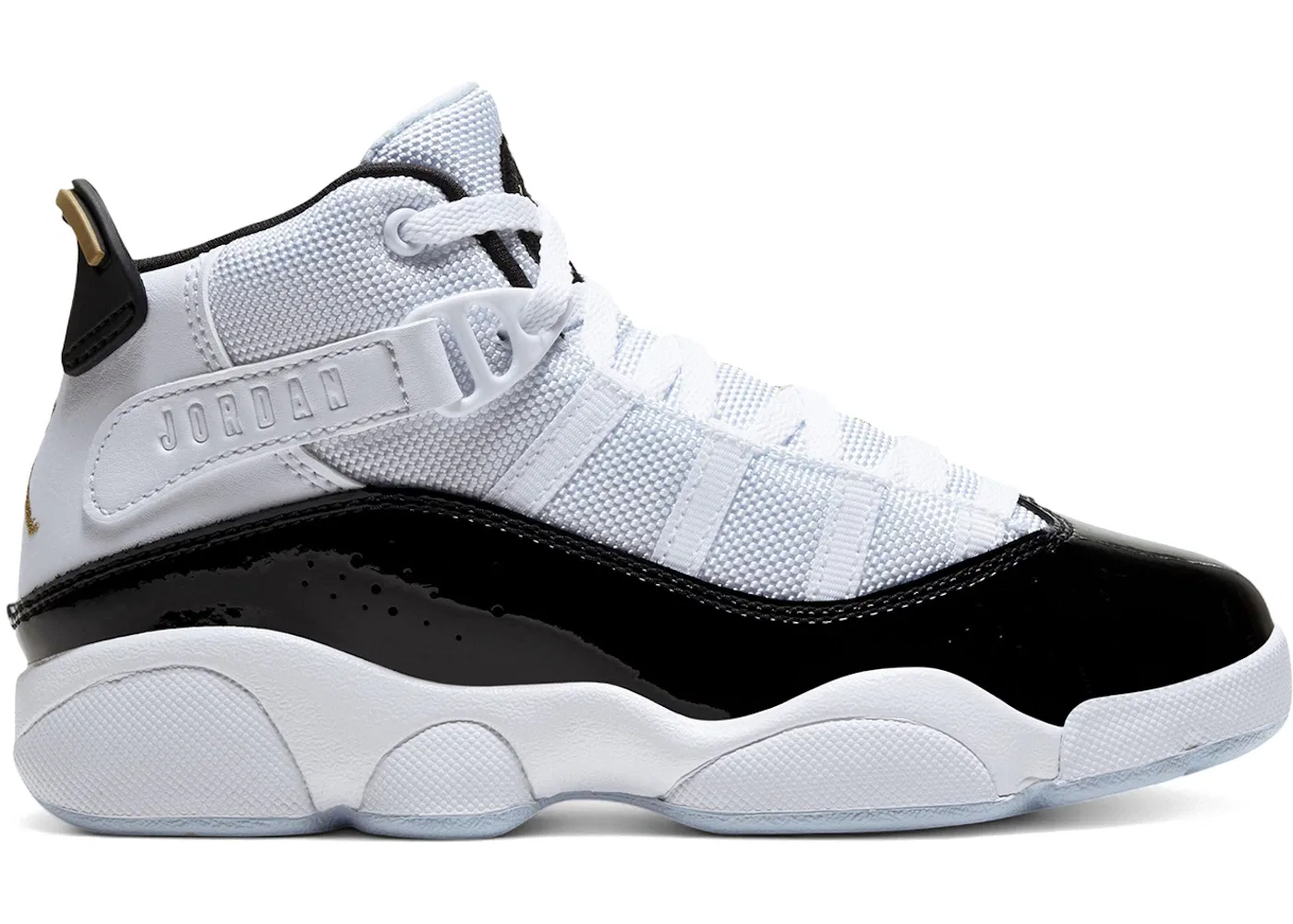 Детские кроссовки Lifestyle Jordan 6 Rings Defining Moments (PS) Jordan, White/Black/Ice/Metallic Gold