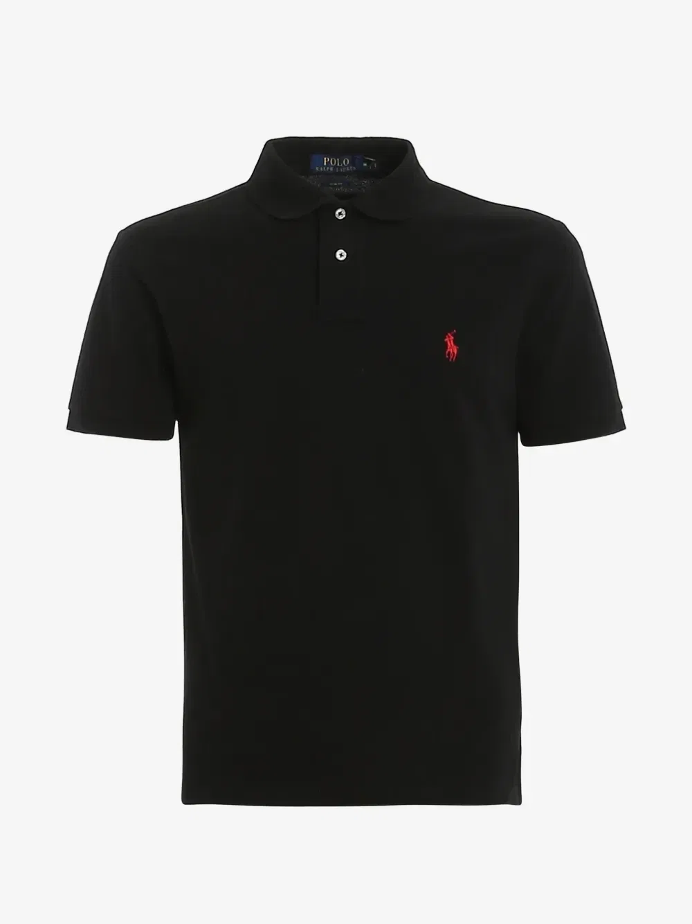 Рубашка-поло облегающего кроя с вышитым логотипом POLO RALPH LAUREN, черный