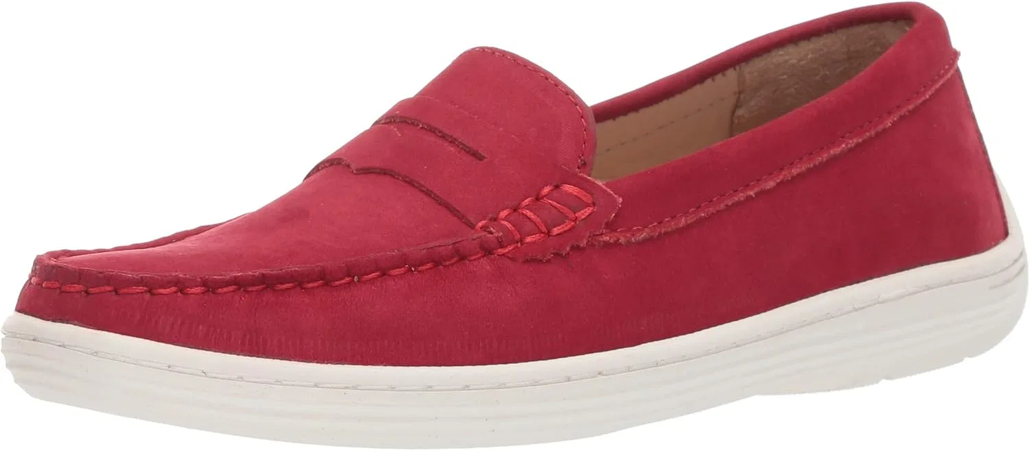 Детские мокасины на подошве с принтом Driver Club USA, Red Nubuck
