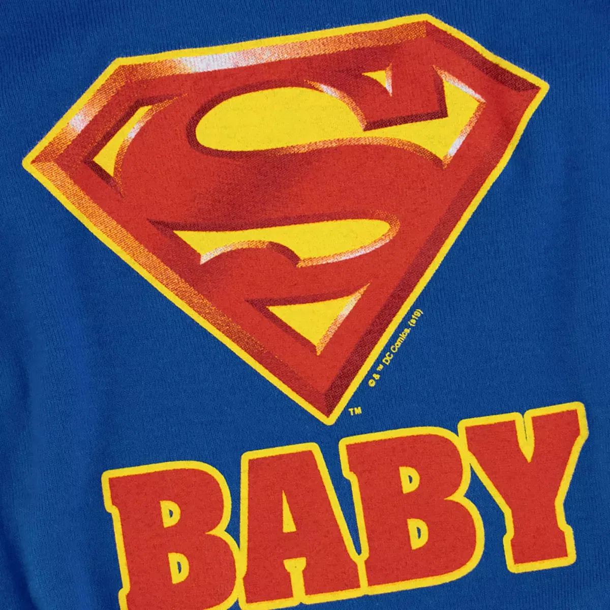 Детский боди-комбинезон с коротким рукавом с принтом Superman Royal Blue — фото 2