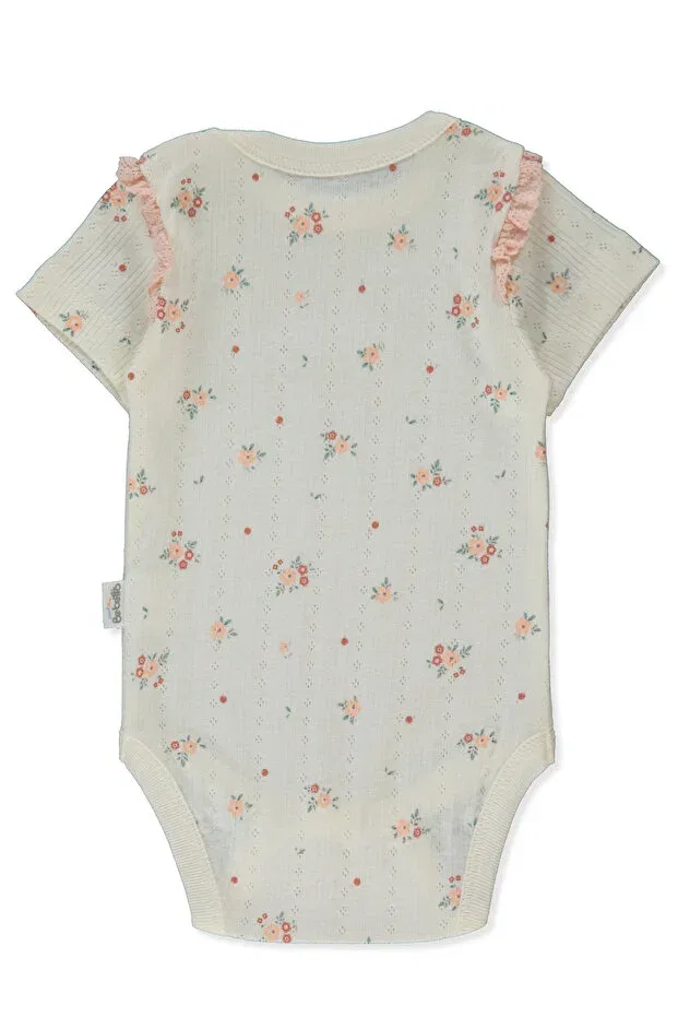 Детское боди с коротким рукавом с принтом Ajurlu short sleeve bodysuit with moon print (bloom) Bebetto, Pink — фото 2