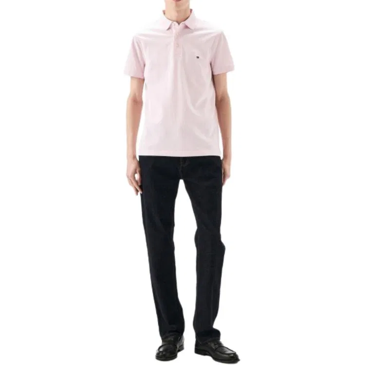 Мужское поло Light Pink Tommy Hilfiger — фото 4
