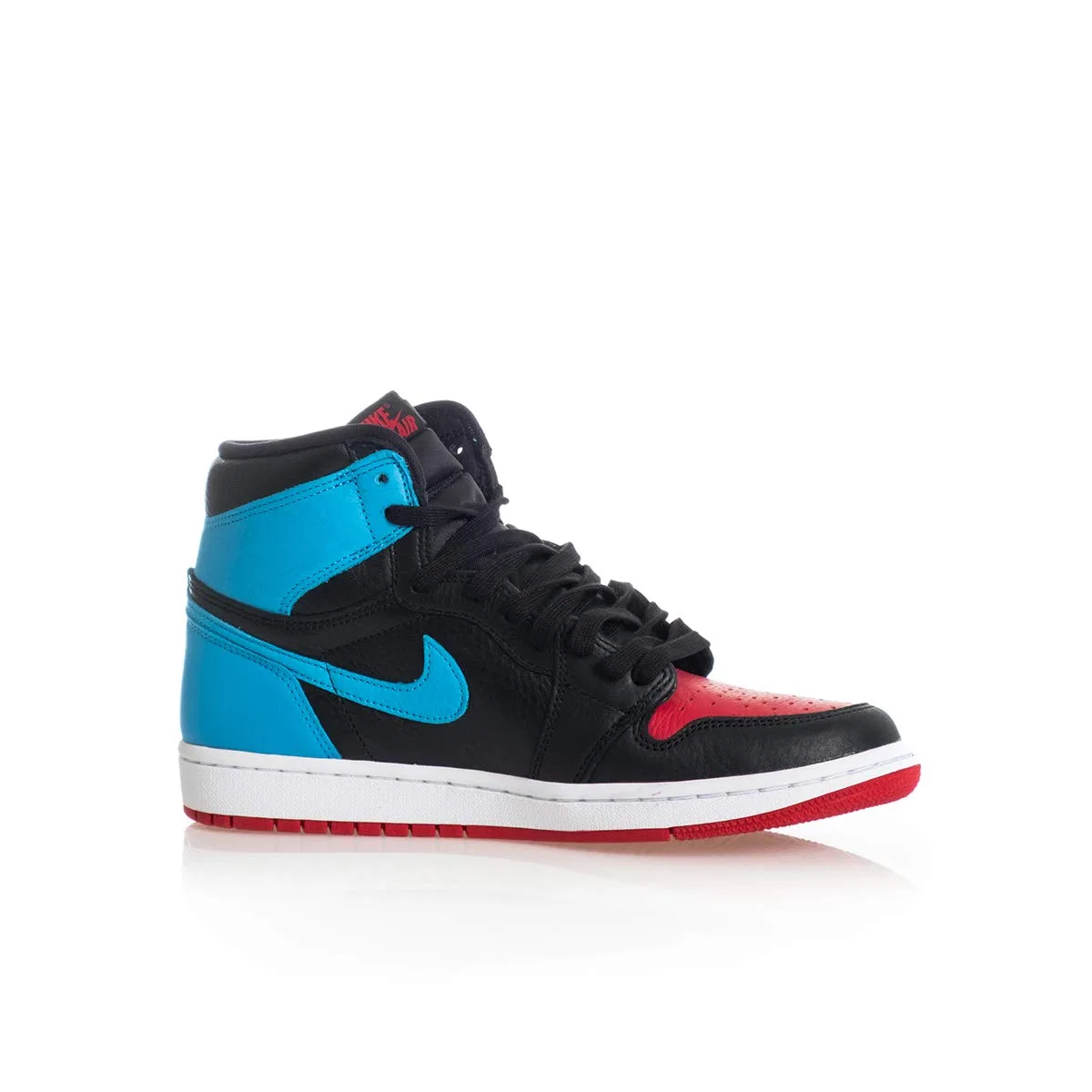 Мужская футболка с принтом NIKE, Air Jordan 1 High Og NIKE, Black Dk Powder Blue Rojo Gimnasio — фото 3