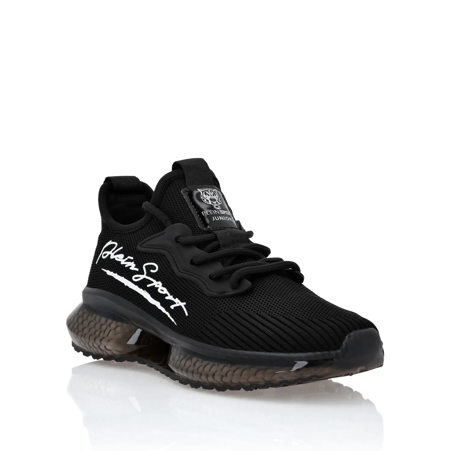Детские белые кроссовки с логотипом PLEIN SPORT, Black — фото 3