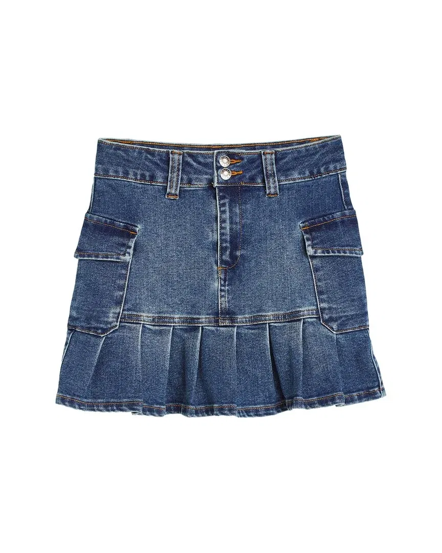 Детская юбка-карго с плиссированным низом Tractr Jeans, синий