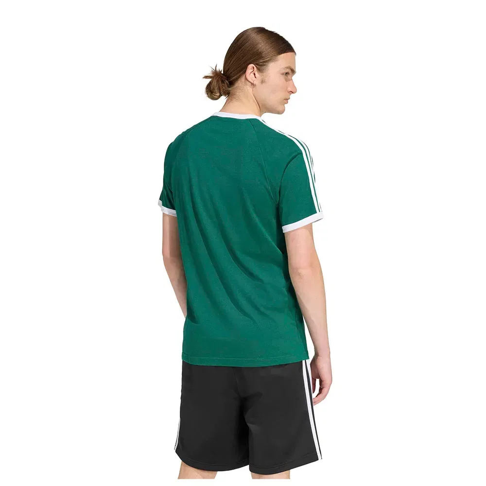 Мужская футболка с коротким рукавом с полосками 3 Stripes Adidas Originals, Green — фото 2