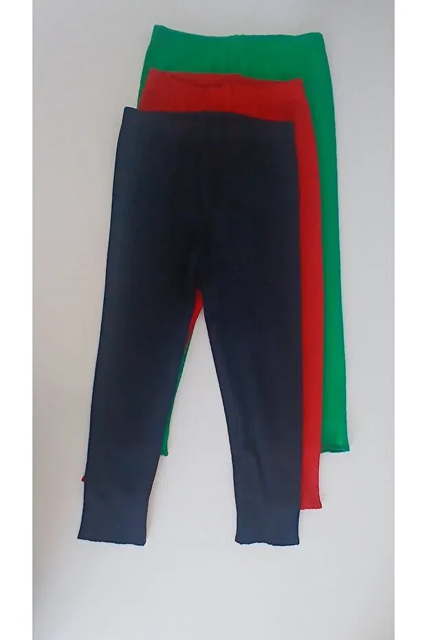 Детские леггинсы для девочек хлопковые Fun Kids Colthinig, Green-Red-Blue — фото 2