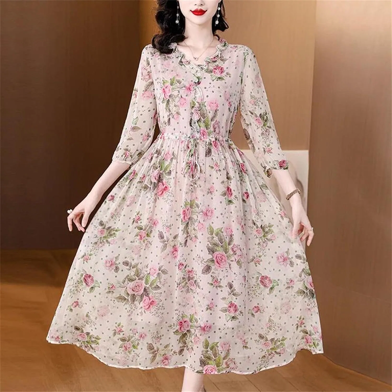 Женское пляжное платье с цветочным принтом Floral Silk, Pnnrk — фото 2