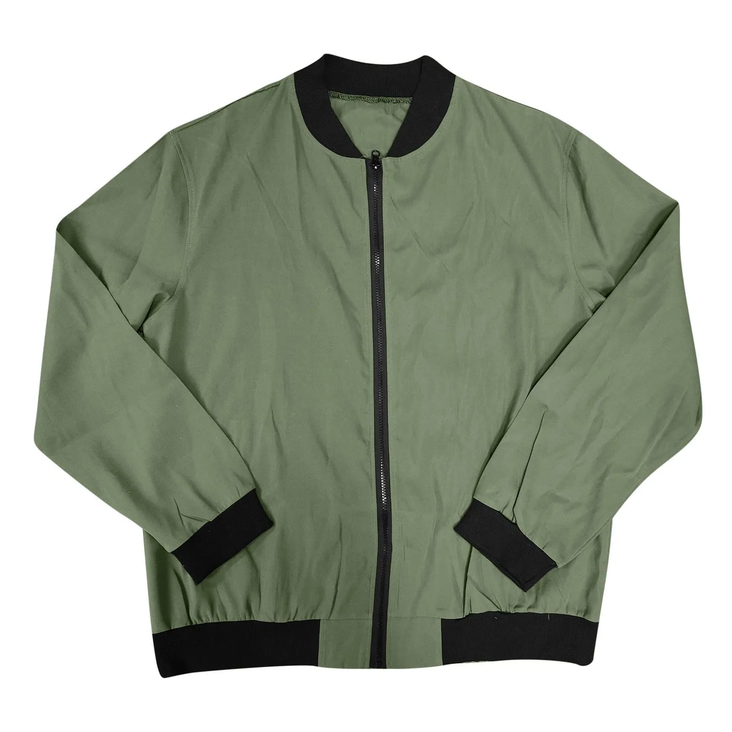 Женская куртка с длинным рукавом Autumn Fashion Leisure Slim Pocket Jacket, Green — фото 3