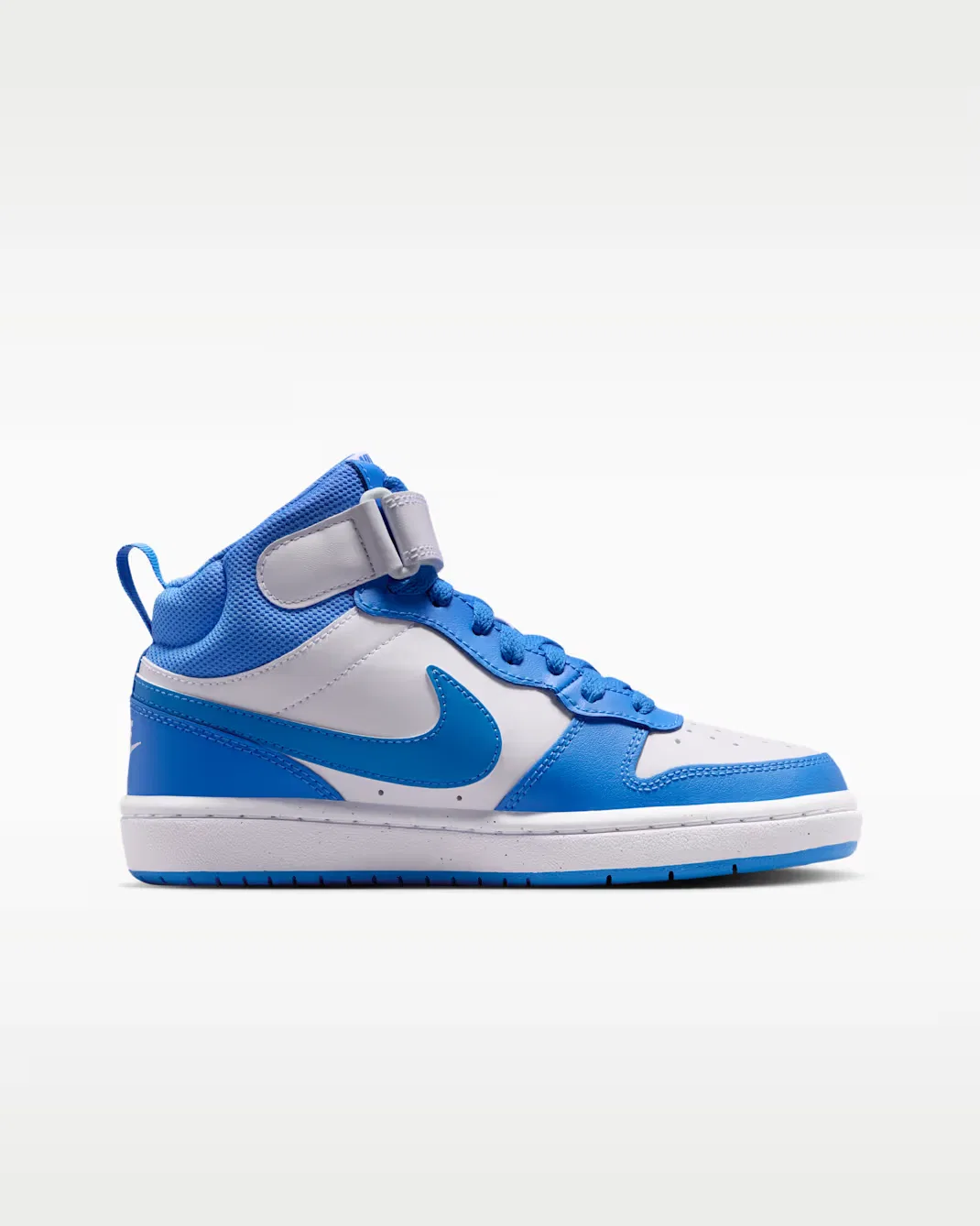 Кроссовки для детей постарше Nike Court Borough Mid 2, White/Blue Crystal/White/Blue Crystal — фото 3