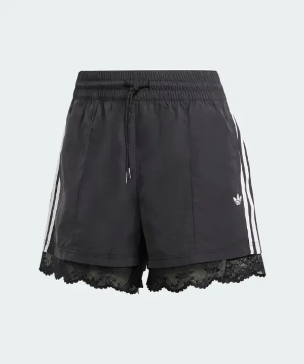 Шорты с кружевной отделкой 3S Adidas, черный