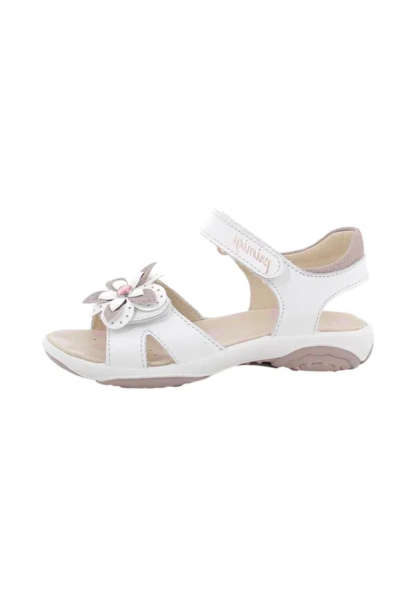 Сандалии с цветочной аппликацией Walking Sandals Primigi, white, белый