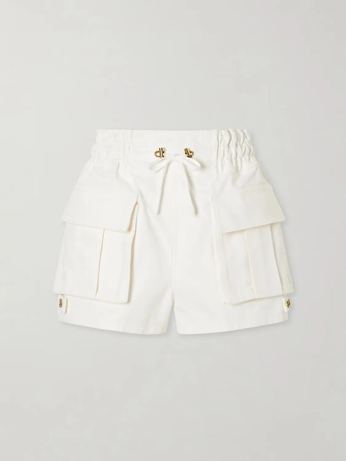 Джинсовые шорты Balmain, белый