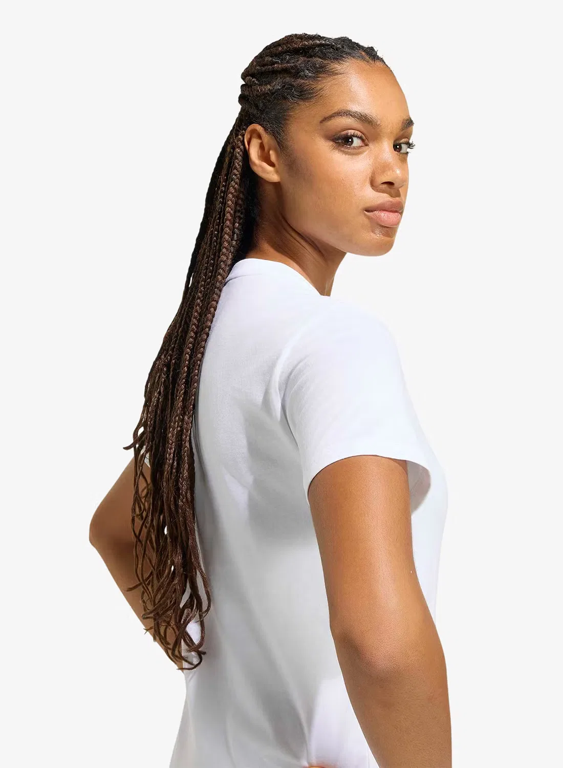 Футболка с принтом Soft Sports Graphic Adidas, белая — фото 4