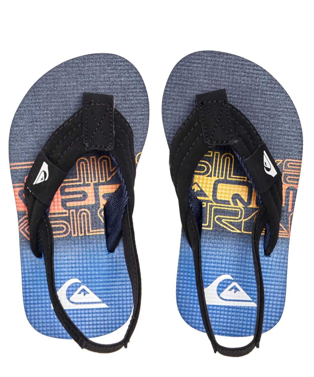 Детские шлепанцы с широким ремешком, модель MOLOKAI LAYBACK TODDLER Quiksilver, Черный — фото 2