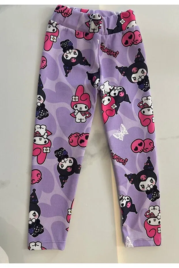 Детские леггинсы для девочек с принтом Santralbebe, Purple