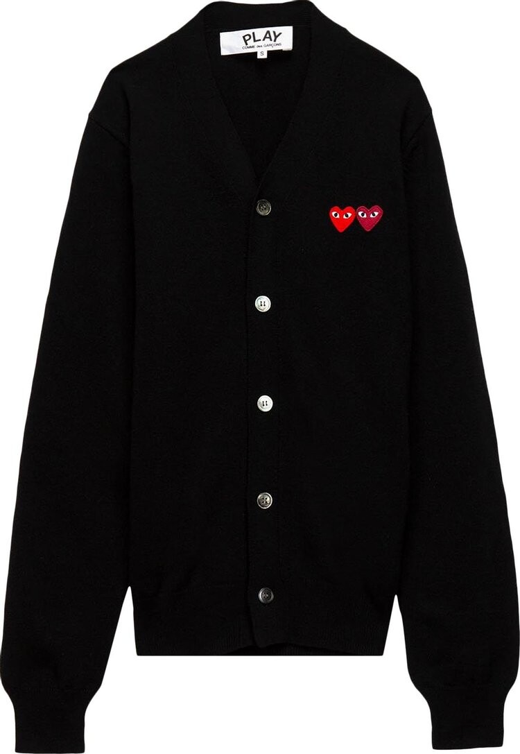 

Кардиган Comme des Garçons PLAY Double Heart Cardigan 'Black', черный