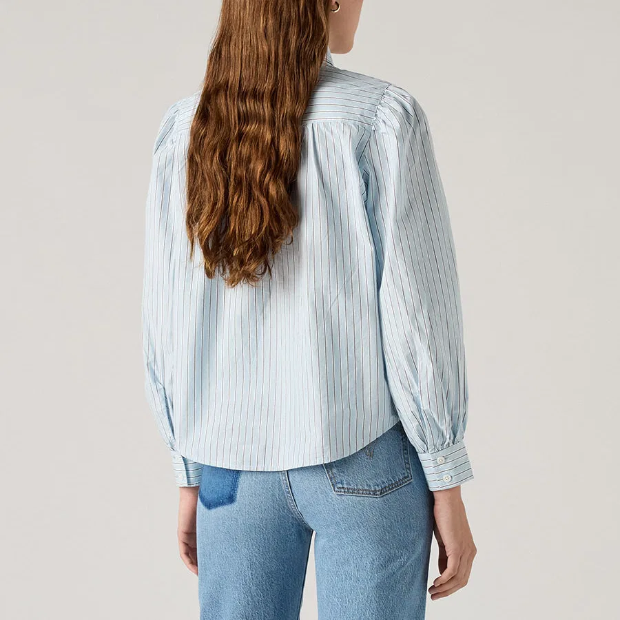 Женская рубашка с воротником Light Blue Levis — фото 4