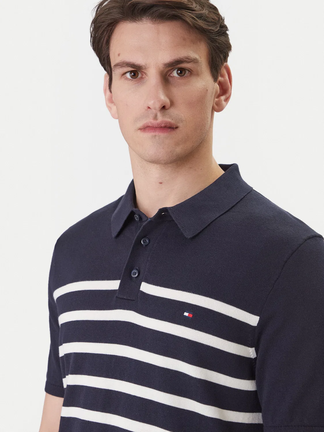 Мужское поло стандартного кроя Essential Tommy Hilfiger, темно-синий — фото 4