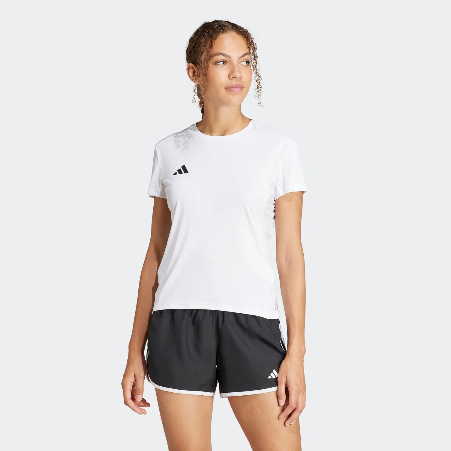 Женская беговая футболка ADIZERO E TEE Adidas Performance, White — фото 2
