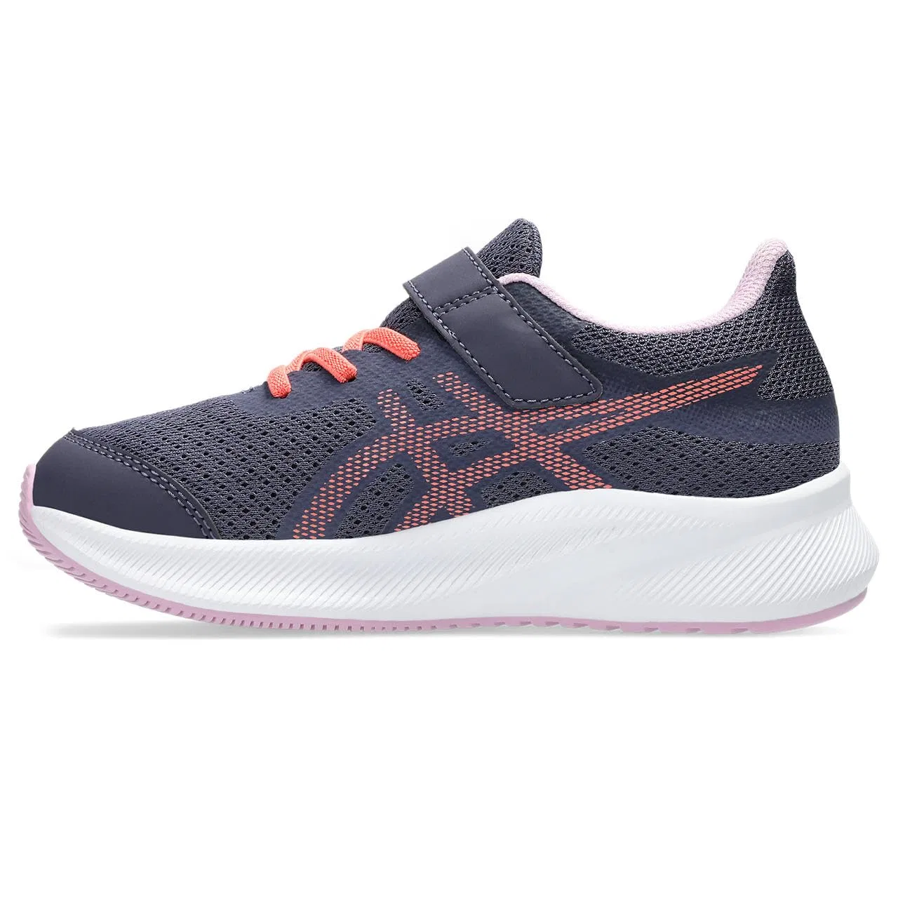 Детские кроссовки для мальчиков с шнуровкой Contend 9 Ps ASICS, Indigo Fog Papaya — фото 4