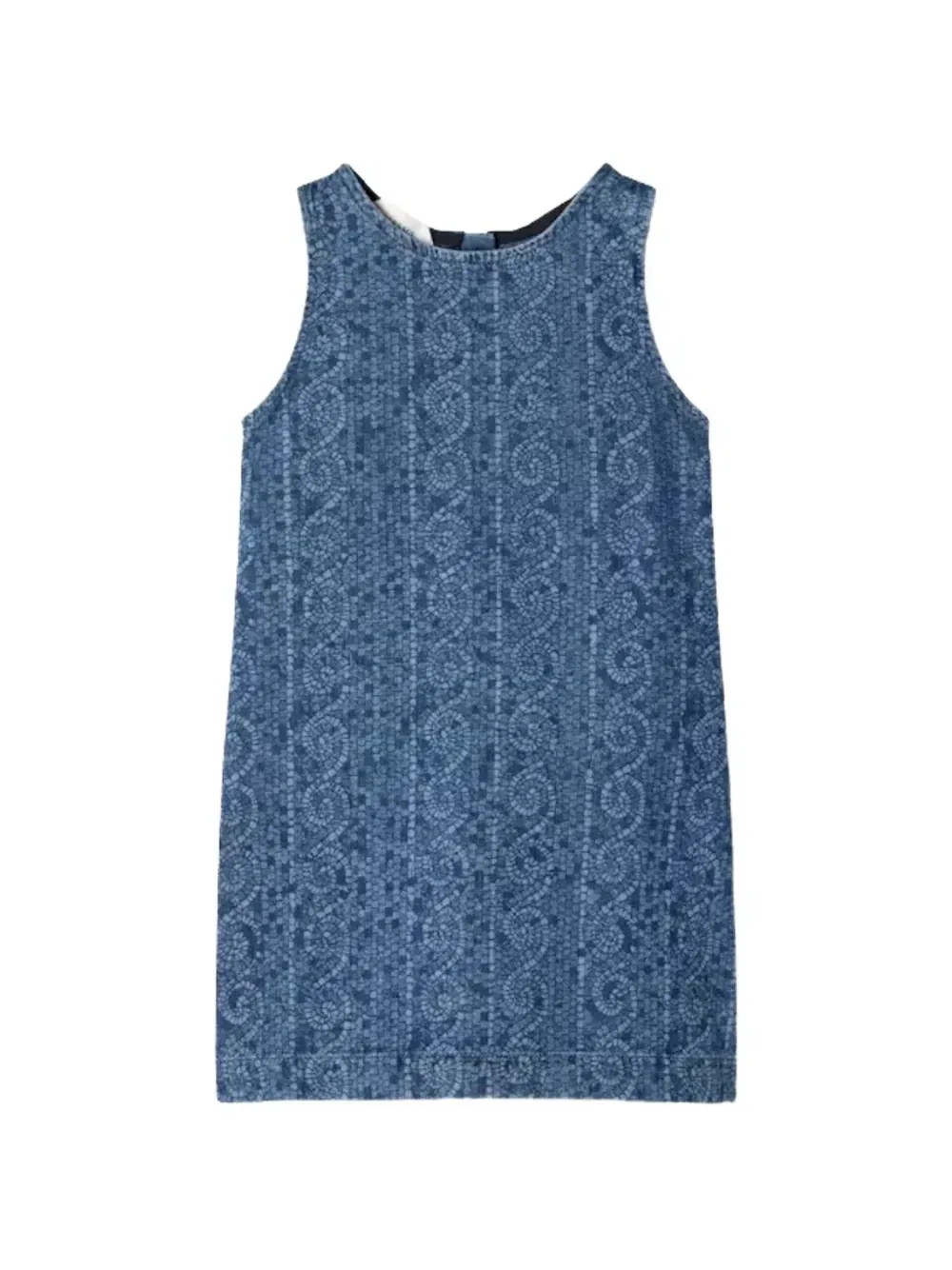 Платье без рукавов с принтом барокко Versace Kids, синий