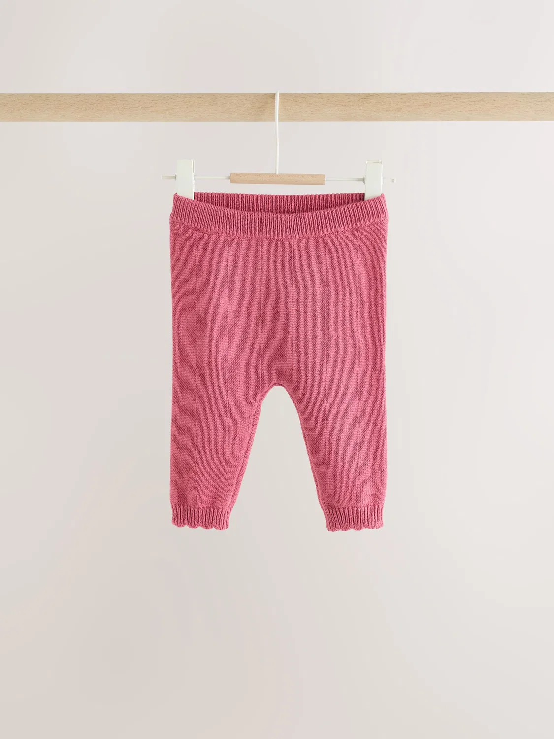 Next Детский комплект из 2 предметов с розовым жабо и вязаным бантом Cardigan & Leggings (0 мес.-2 года) — фото 3