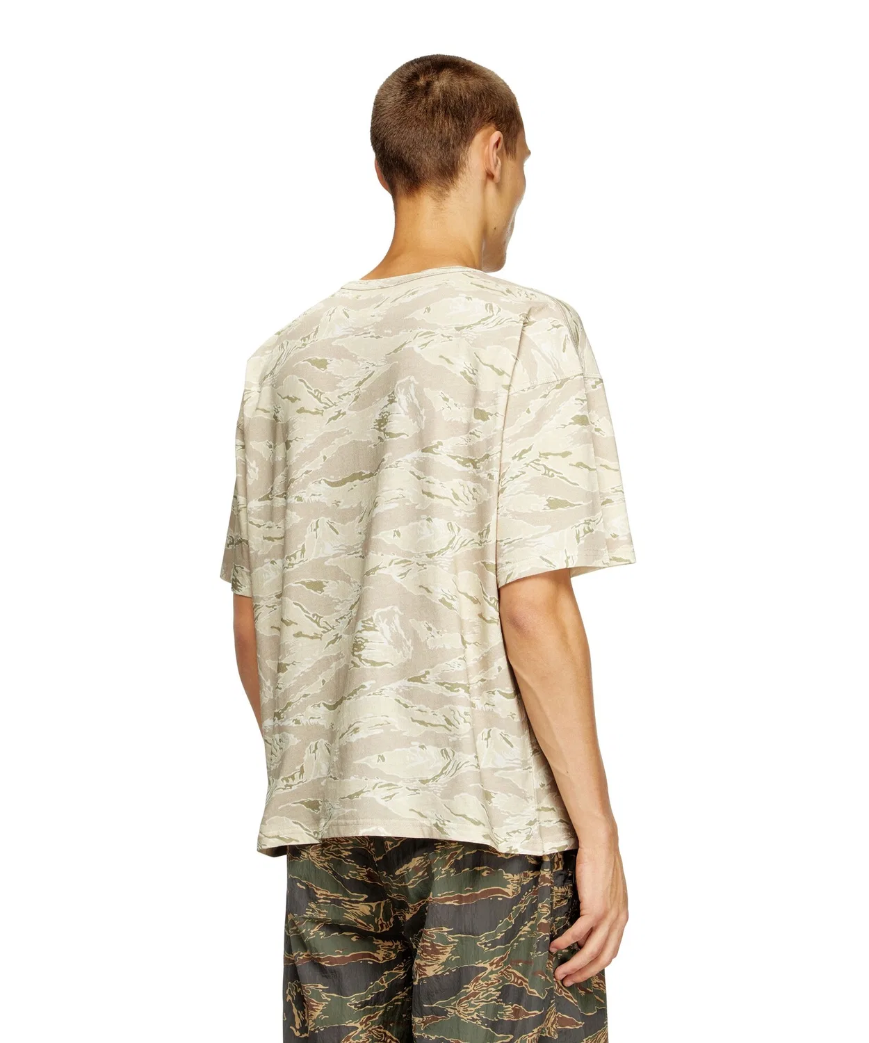 Мужская футболка с камуфляжным принтом T-BOXT-T14 DIESEL, Beige — фото 4