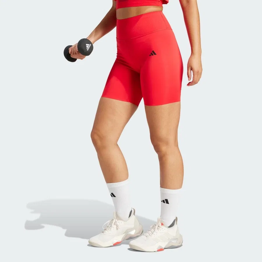 Тайтс женские с высокой посадкой Cool Intensity Biker adidas, Красный