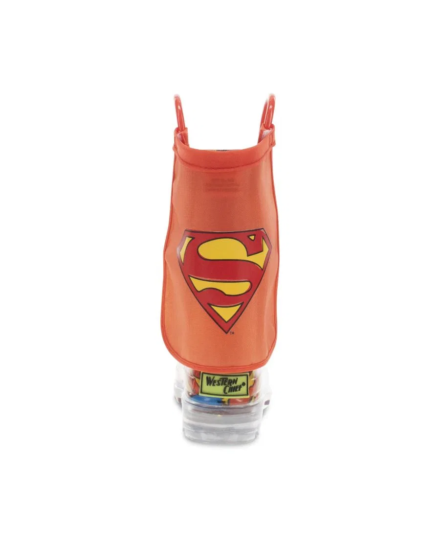 Детский резиновый сапог с подсветкой Superman Lighted Rain Boot Western Chief, Blue — фото 2