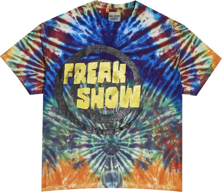 

Футболка Gallery Dept. Freak Show Tie Dye Tee 'Multicolor', разноцветный, Серый, Футболка Gallery Dept. Freak Show Tie Dye Tee 'Multicolor', разноцветный