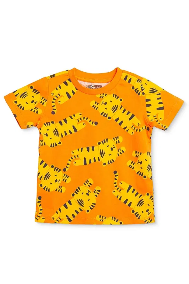 Детская футболка для мальчиков с принтом Hellobaby Ebebek Hello Baby, Orange