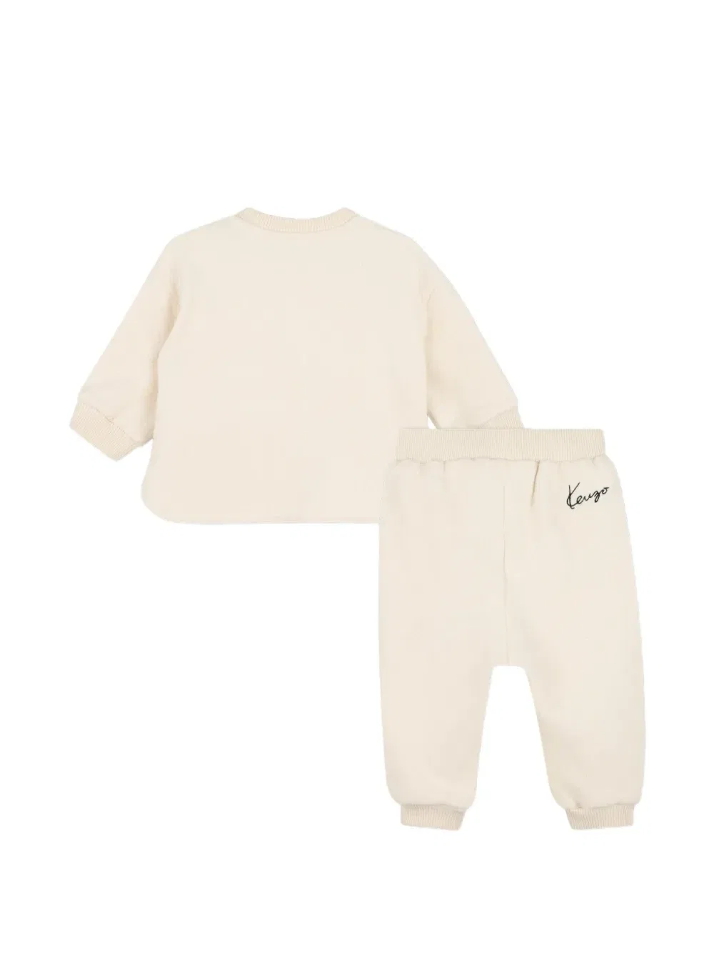 Спортивный костюм с нашивкой Kenzo Kids, бежевый — фото 2