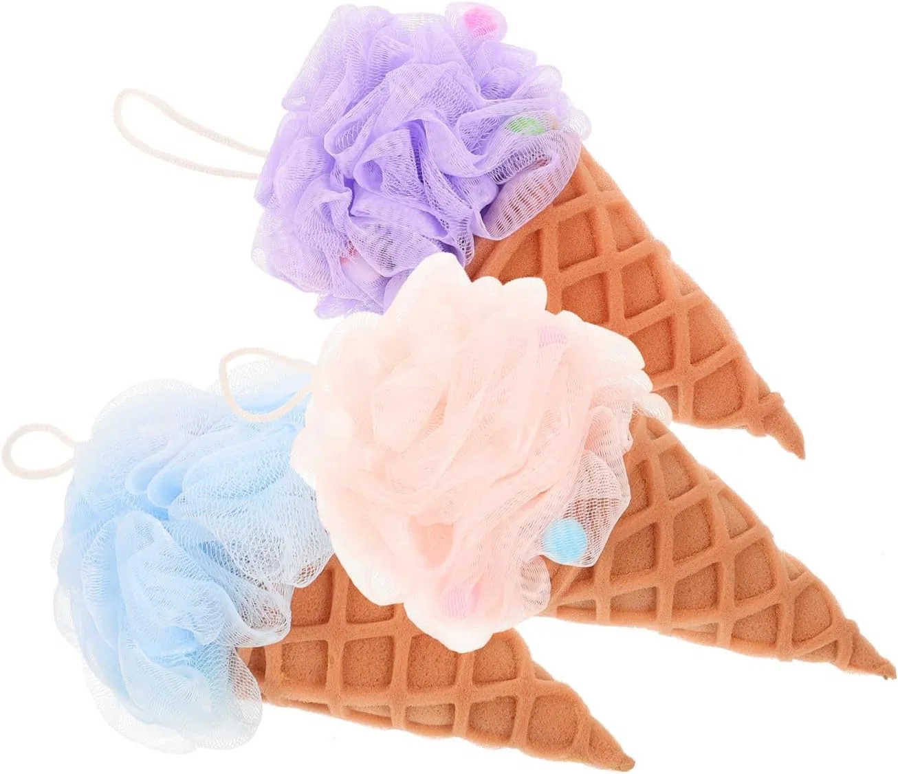 Мочалка для тела Ice Cream, 3 шт, Healeved, мультиколор