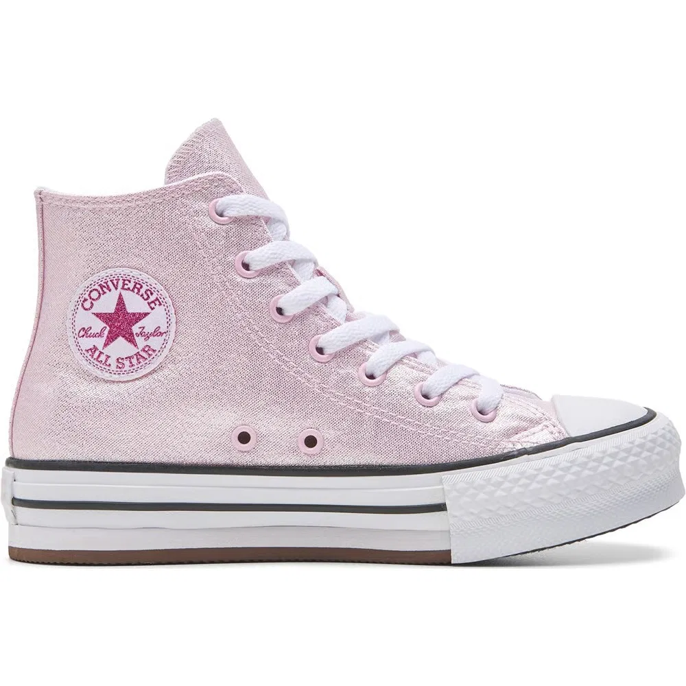 Детские высокие кеды Chuck Taylor All Star Lift Converse, Pink Glitter — фото 2