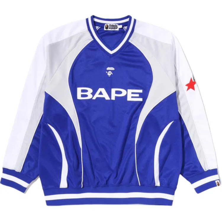 Детская футболка для мальчиков с V-образным вырезом FW26 Soccer Jerseys A BATHING APE, черный — фото 3