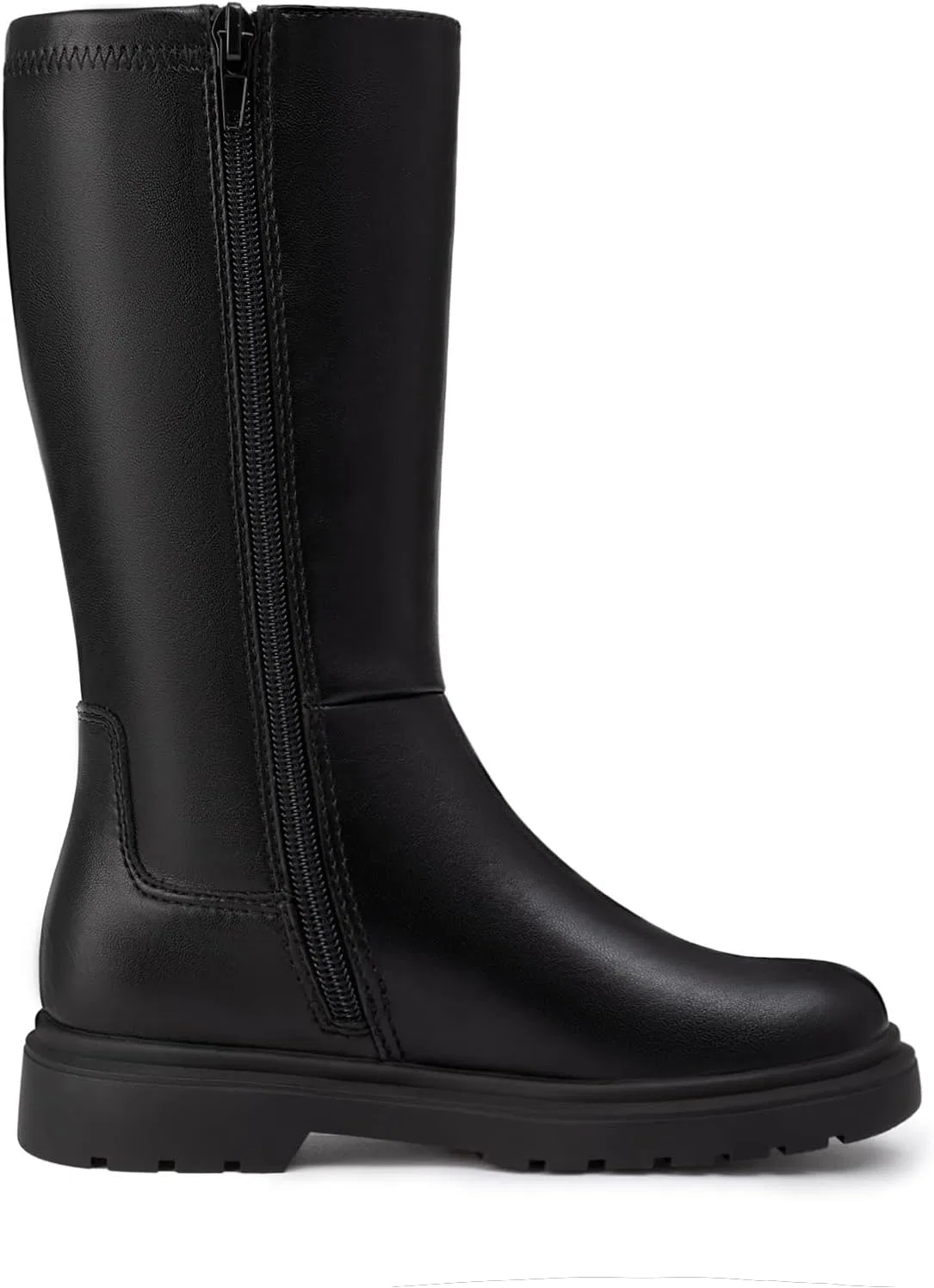 Детские сапоги для девочек с молнией Athlefit, Black — фото 4