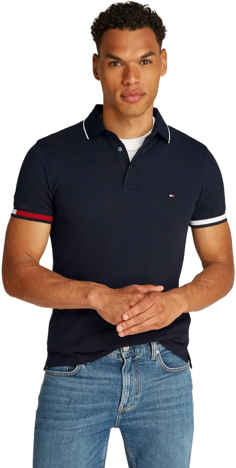 Мужское поло с коротким рукавом Slim Fit Tommy Hilfiger, 2-Desert Sky